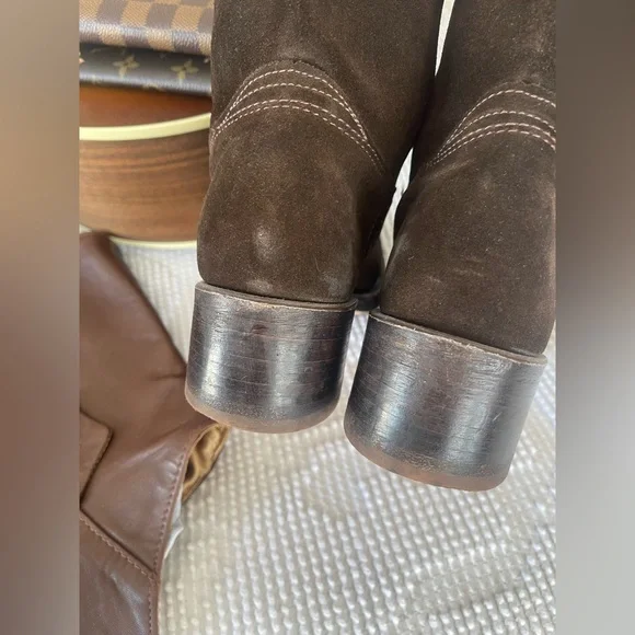 FRYE | Chocolate Suede Campus Boots 14L - Picture 5 of 8